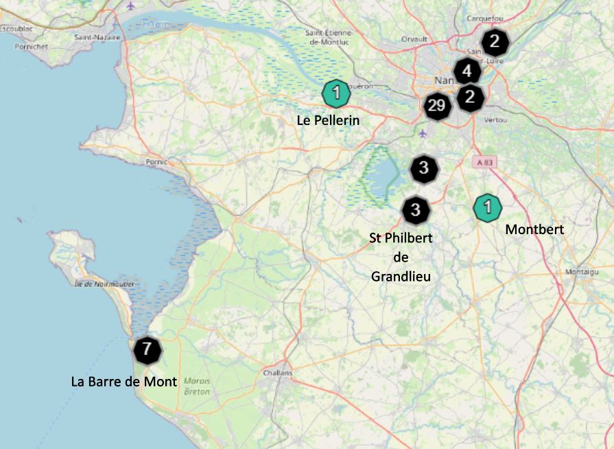 Répartition des réclamations par communes